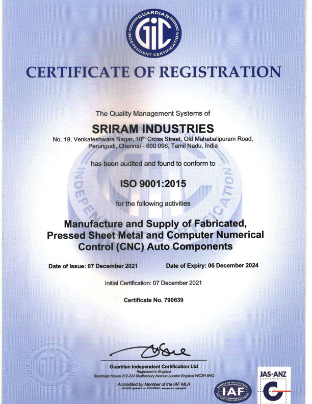 GIC CERTIFICATE